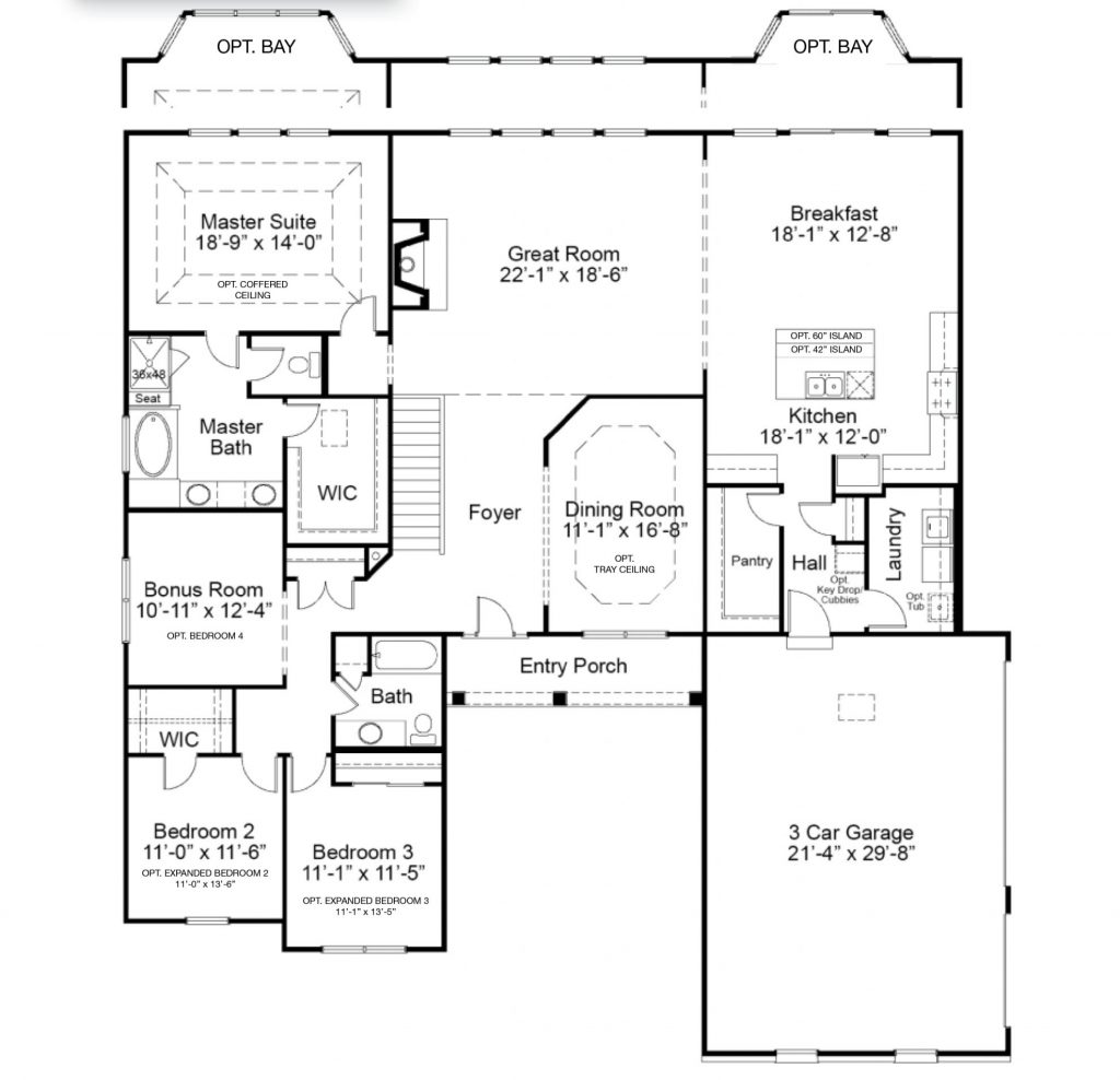 Arlington II 1st Floor - Ranch House Plans in MO