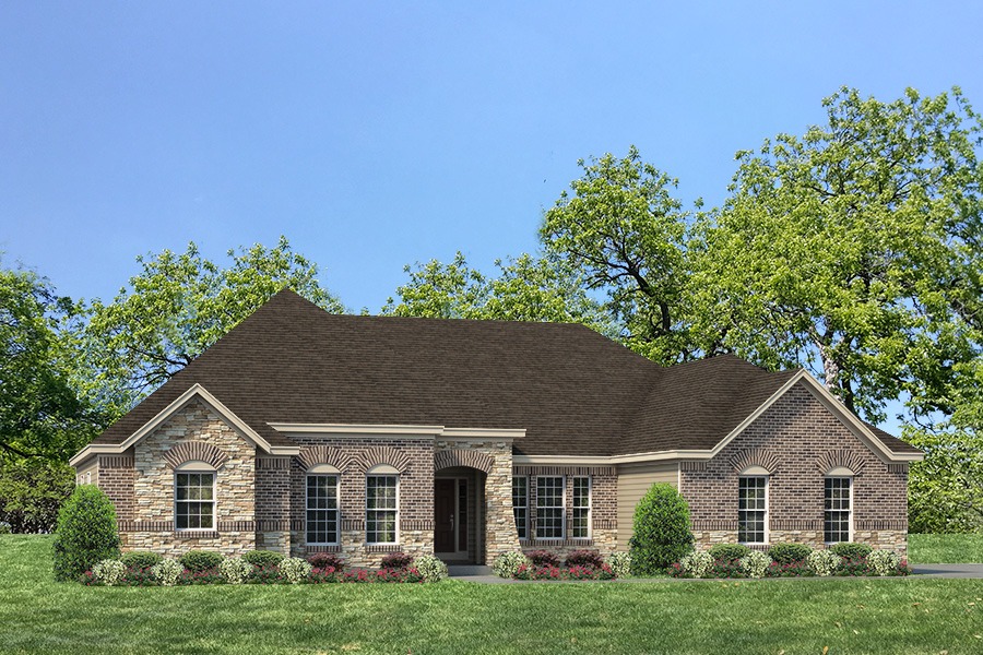 Nantucket II Elv IIl - Ranch House Plans in MO