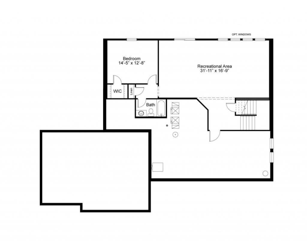 Waterford II Lower Optional Plan - 2 Story House Plans in MO