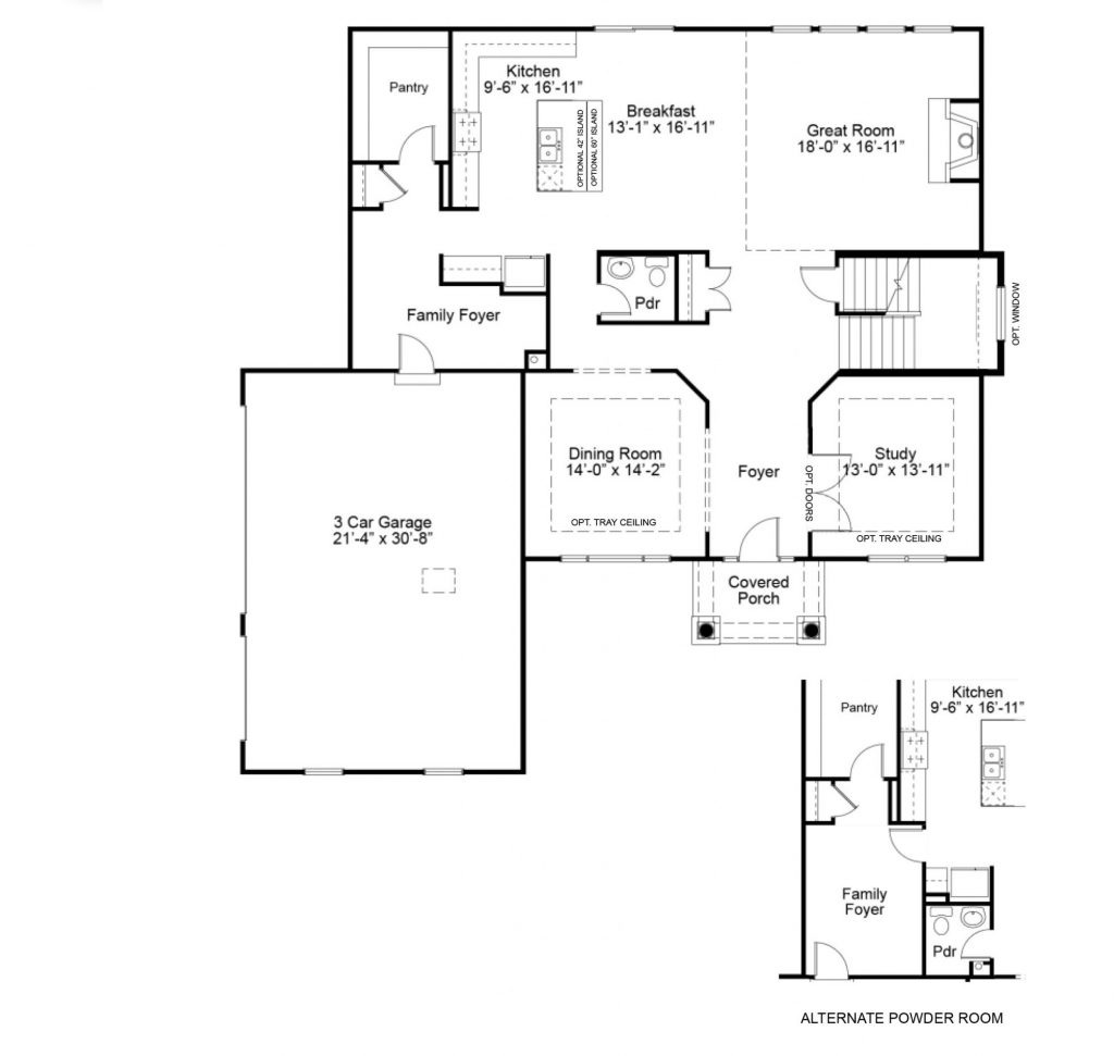 Waterford ll First Floor - 2 Story House Plans in MO