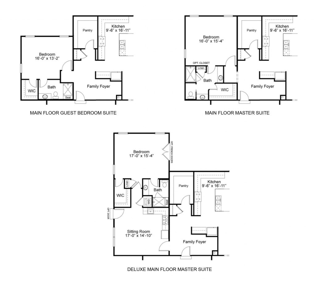 Waterford ll Master Suite Options - 2 Story House Plans in MO