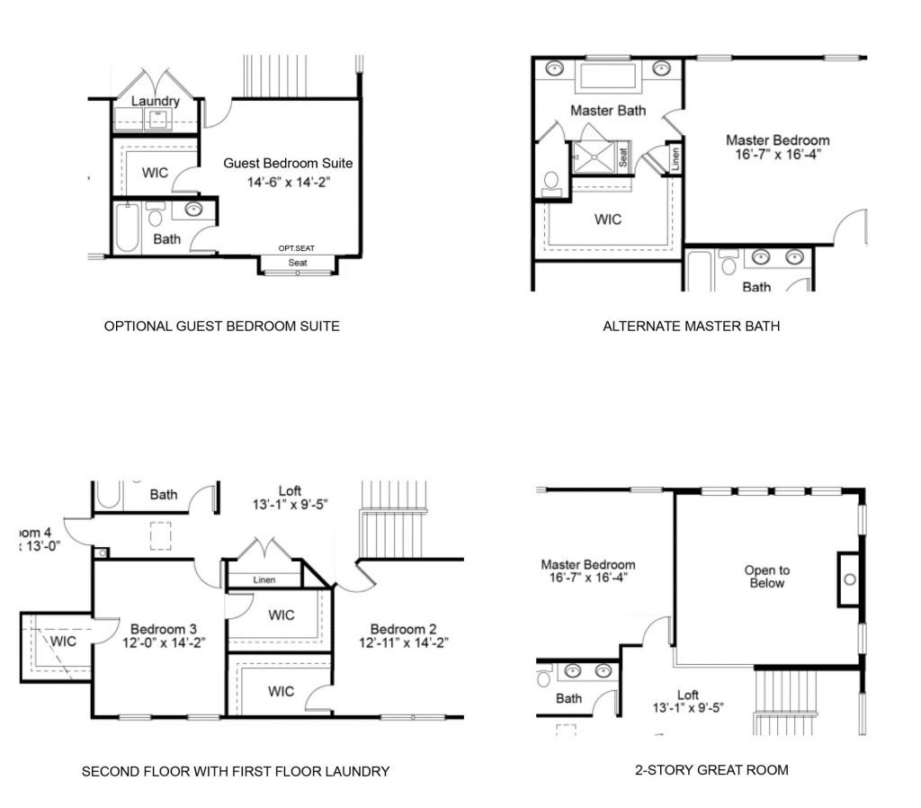 Waterford II 2nd FL Options- 2 Story House Plans in MO