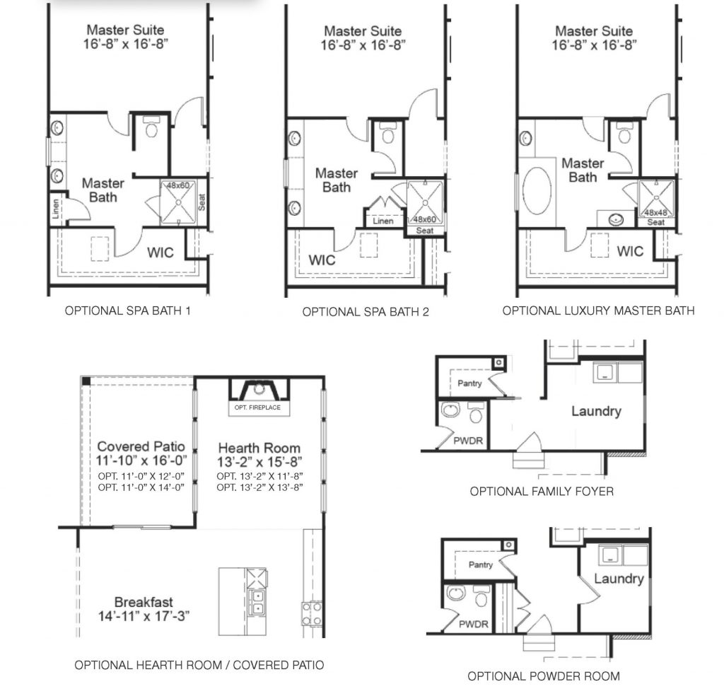 Wyndham 1st FL Options - 1.5 Story House Plans in MO