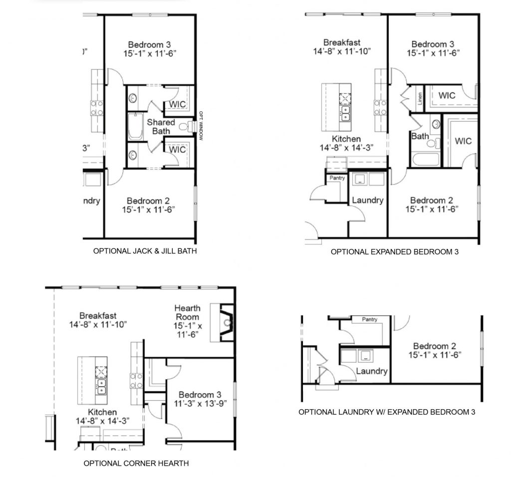 Woodside 1st FL Expanded Plan Options- Ranch House Plans in MO