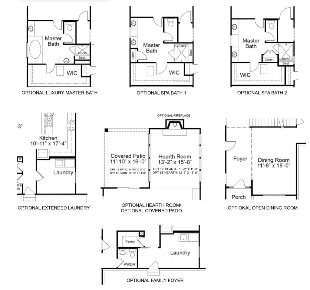 Wyndham 1st FL Options - 1.5 Story House Plans in MO