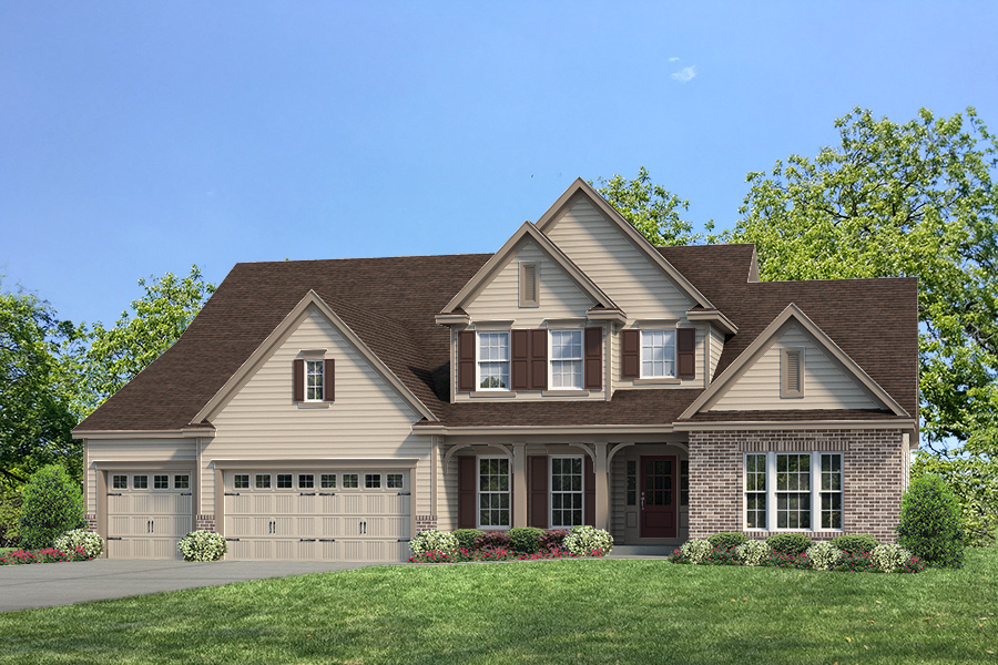 Parkview II Elv II - 1.5 Story House Plans in MO
