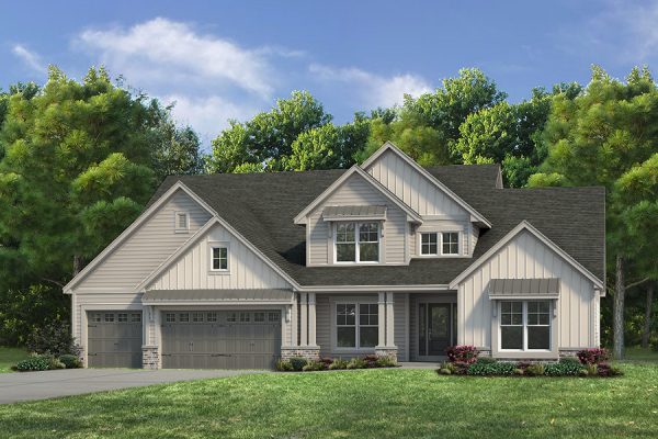 Parkview II Elv V - 1.5 Story House Plans in MO