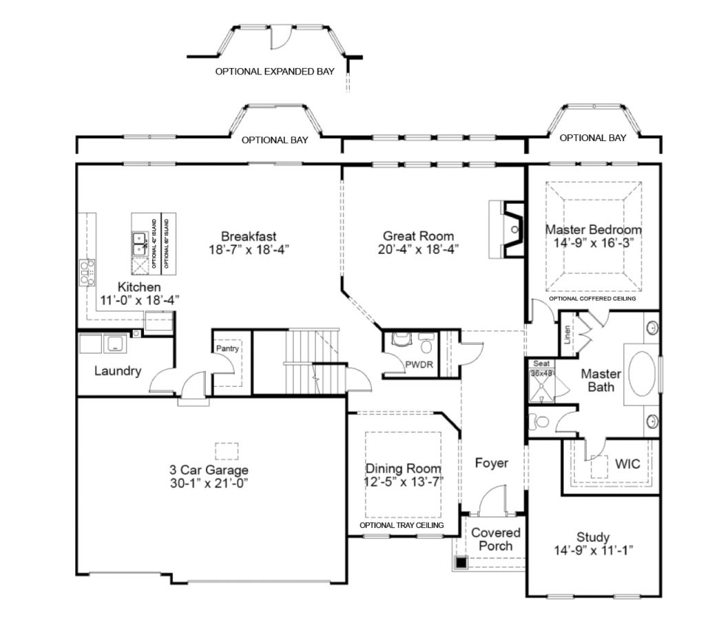 Parkview II 1st FL - 1.5 Story House Plans in MO