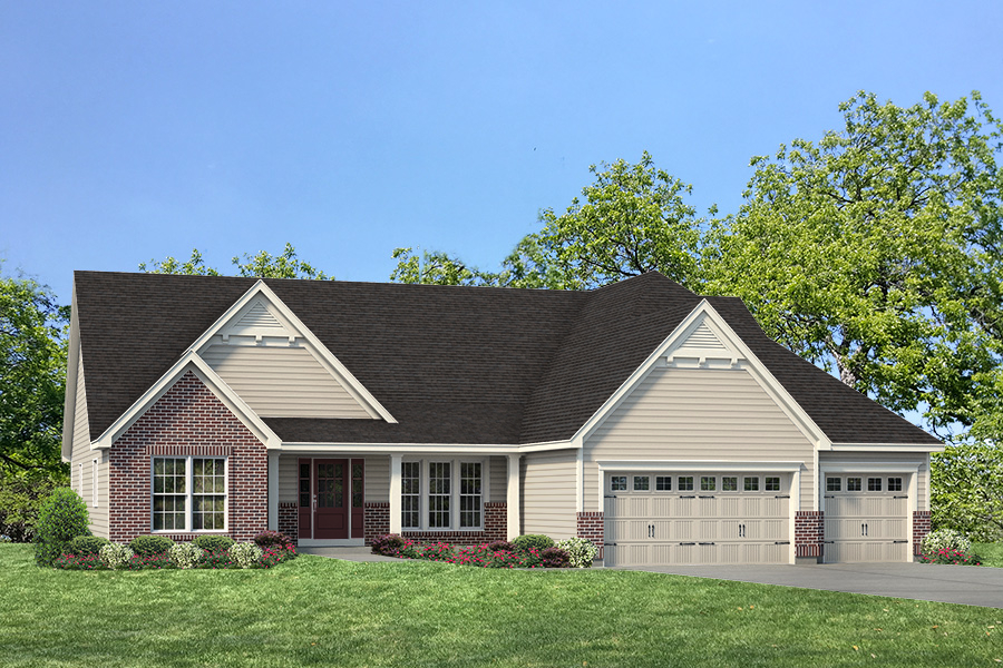 Woodside Elv II - Ranch House Plans in MO