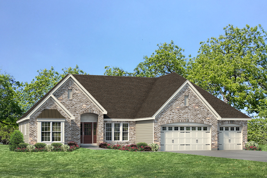 Woodside Elv IV - Ranch House Plans in MO