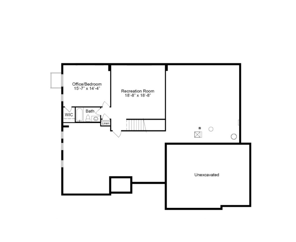 Wyndham Optional Finished Lower Level - 1.5 Story House Plans in MO