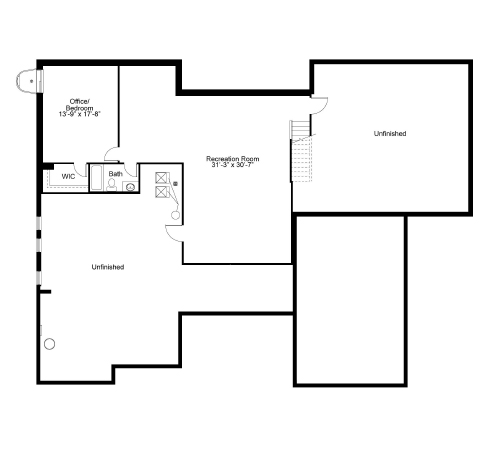 Nantucket Lower Level - Ranch House Plans in MO