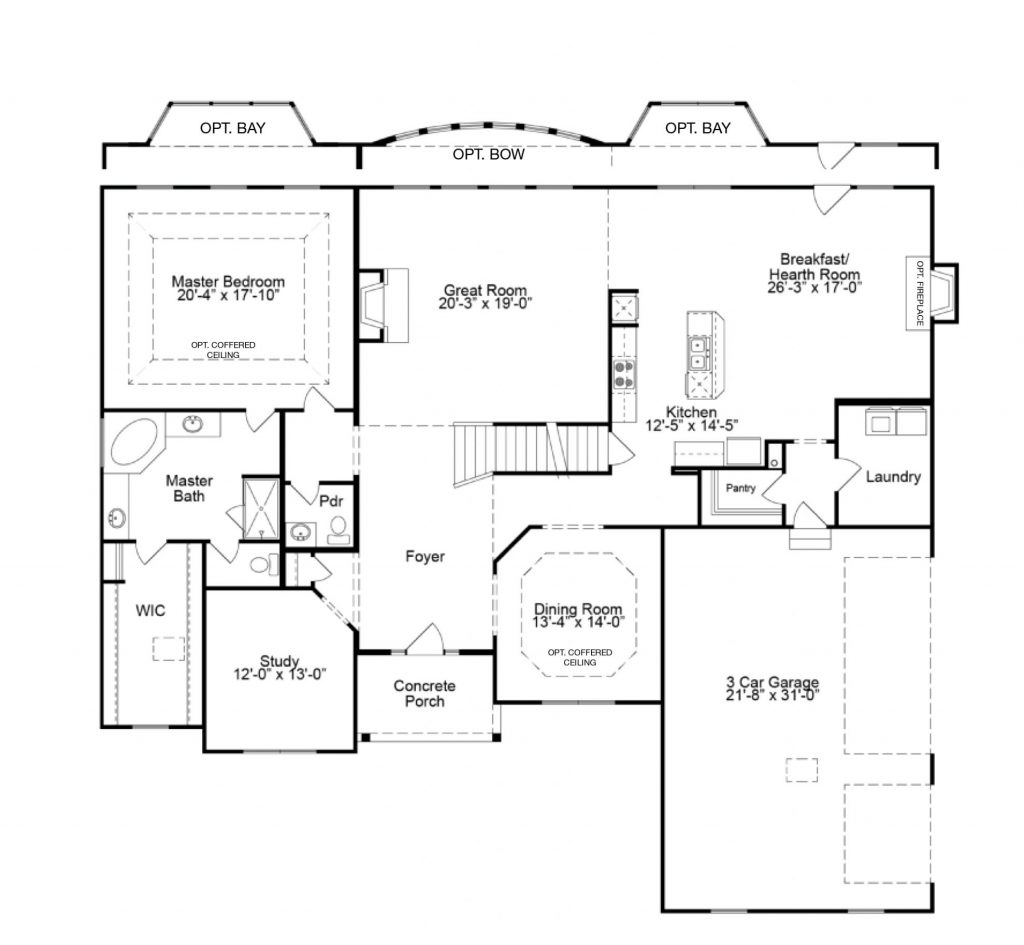 Westbrooke 1st FL - 1.5 Story House Plans in MO