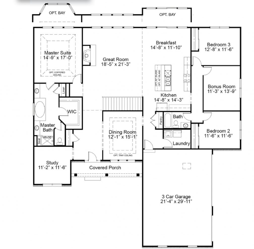 Woodside 1st FL - Ranch House Plans in MO