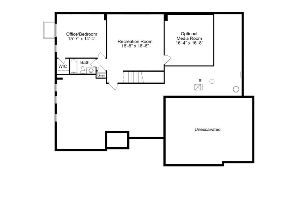 Wyndham Lower - 1.5 Story House Plans in MO