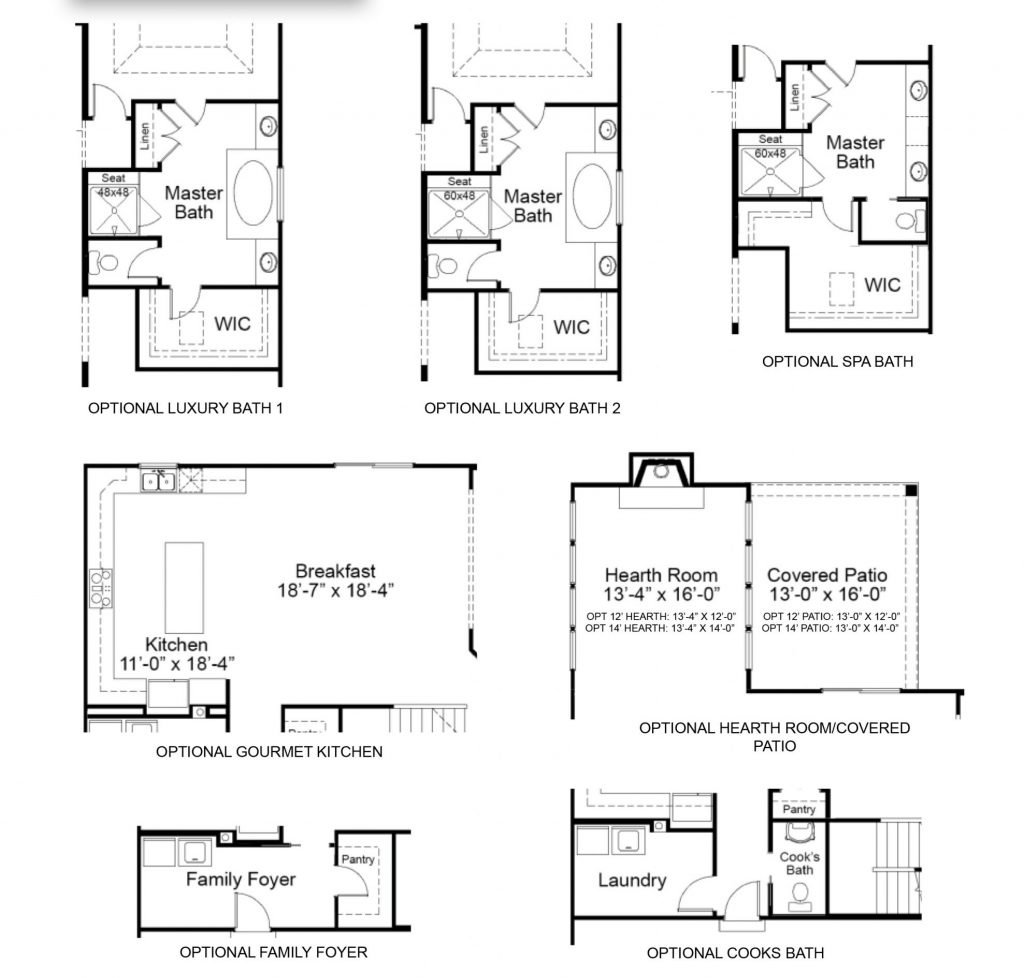 Parkview II 1st FL Options - 1.5 Story House Plans in MO
