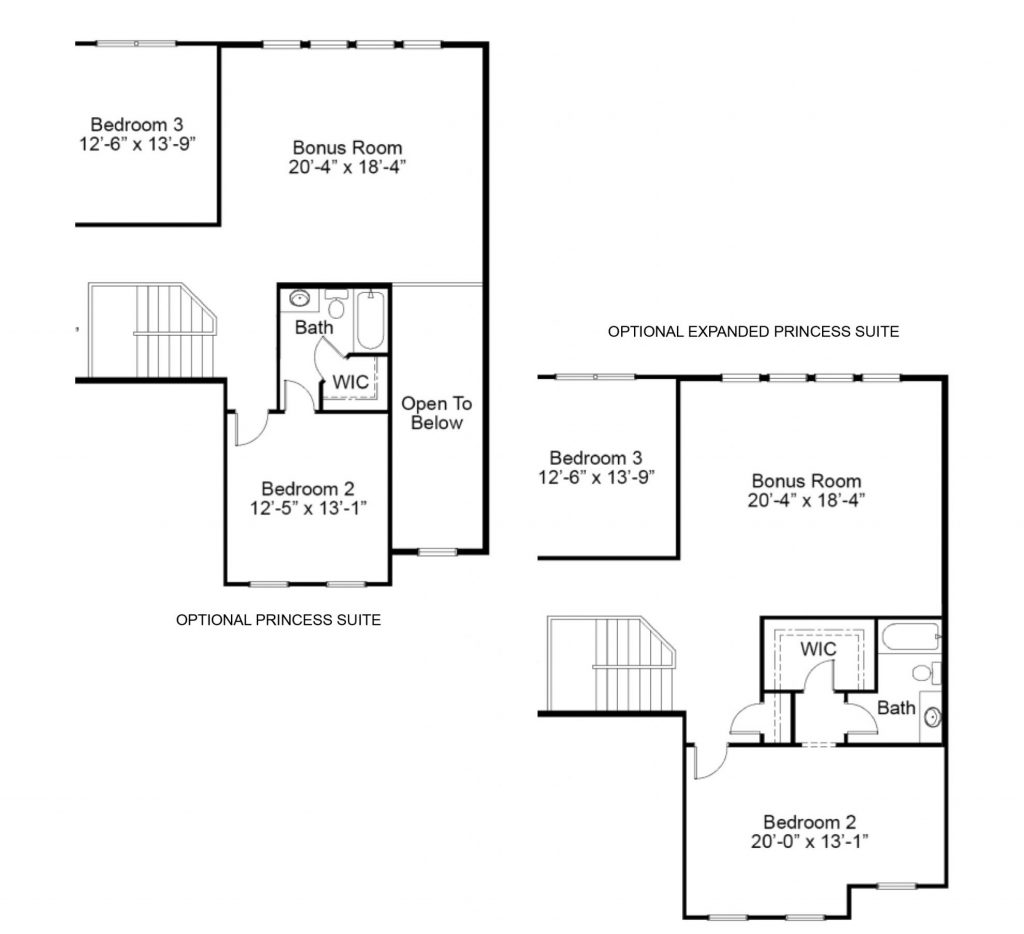Parkview II 2nd FL Options- 1.5 Story House Plans in MO