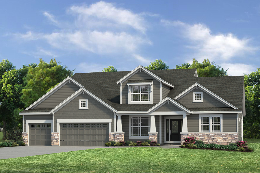 Glenhurst II Elv VI - 1.5 Story House Plans in MO