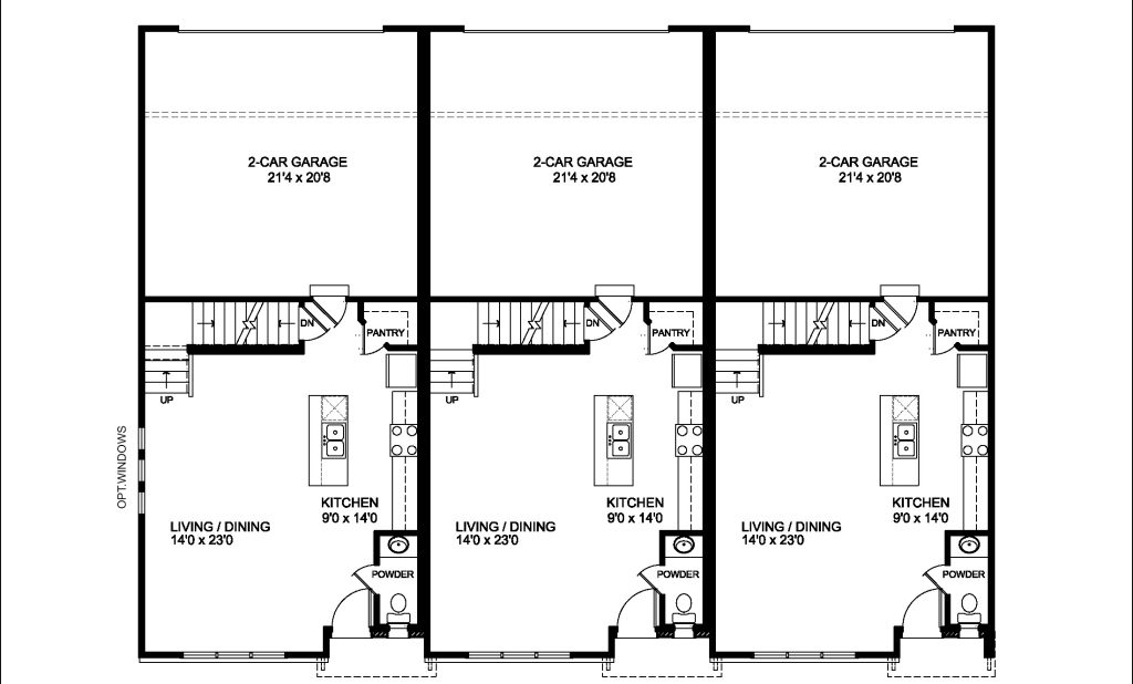 Fairground 1st FL - 2 Story Town House Floor Plans in MO