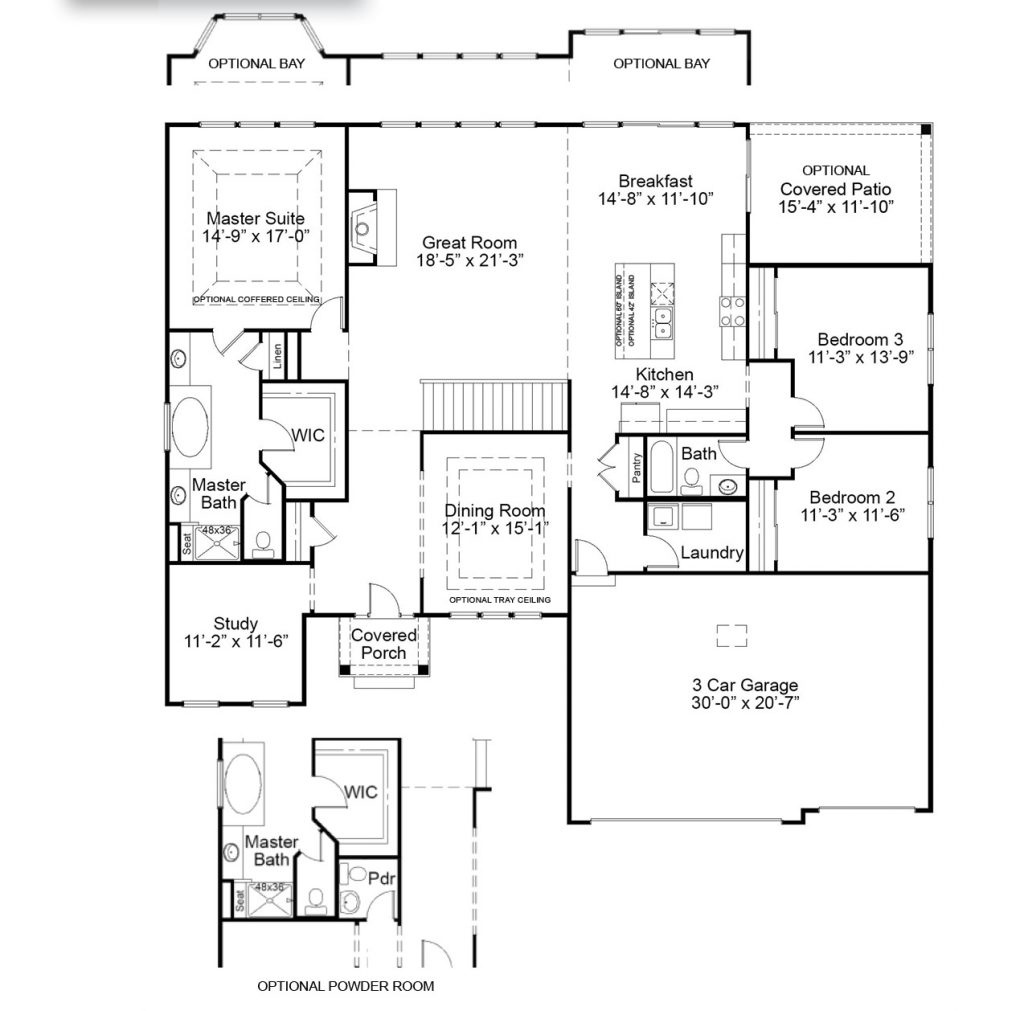 Woodside 1st FL - Ranch House Plans in MO