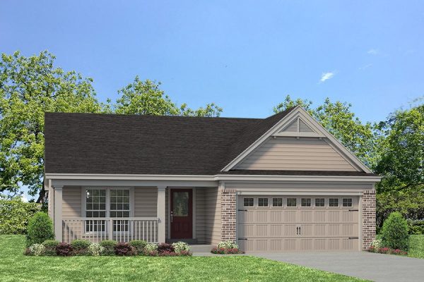 Lansford Elv I - Ranch House Plans in MO