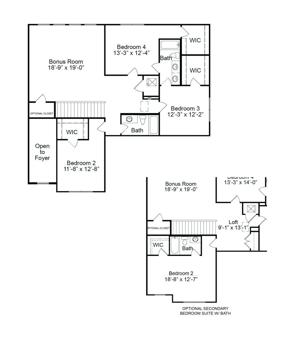 Wyndham 2nd FL - 1.5 Story House Plans in MO
